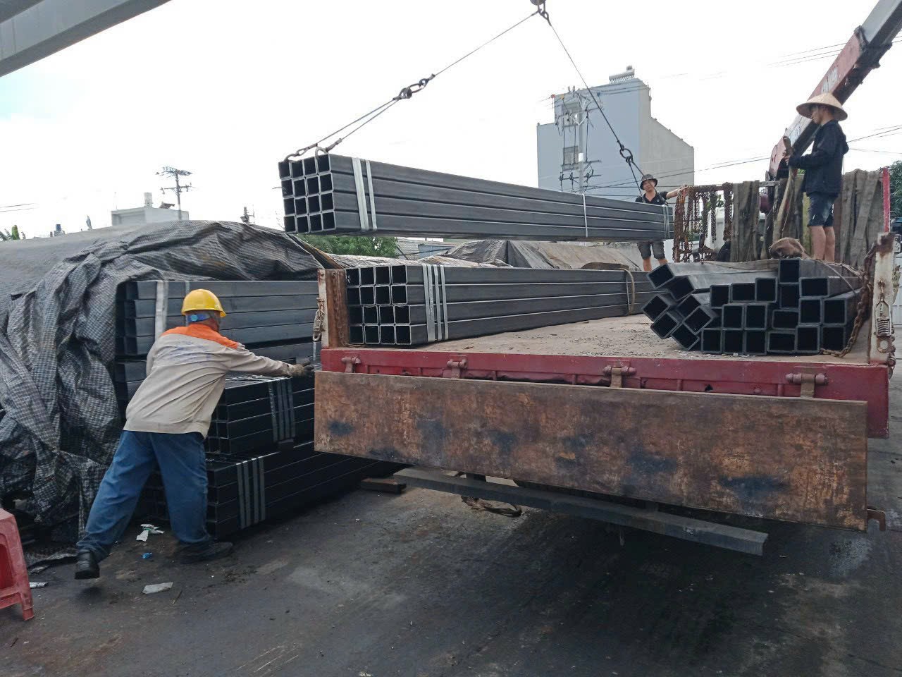 THÉP HỘP 50X100X3MM, THÉP HỘP CHỮ NHẬT 50X100X3LI